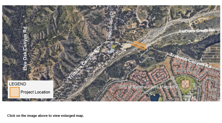 Trabuco Canyon Road Bridge Replacement Project Map