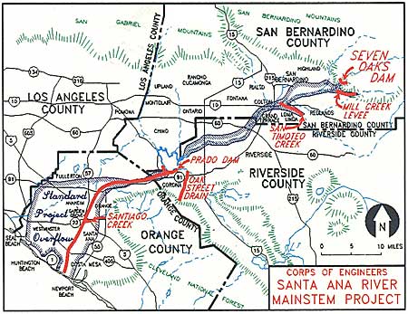 Corps of Engineers Santa Ana River Mainstem Project Map
